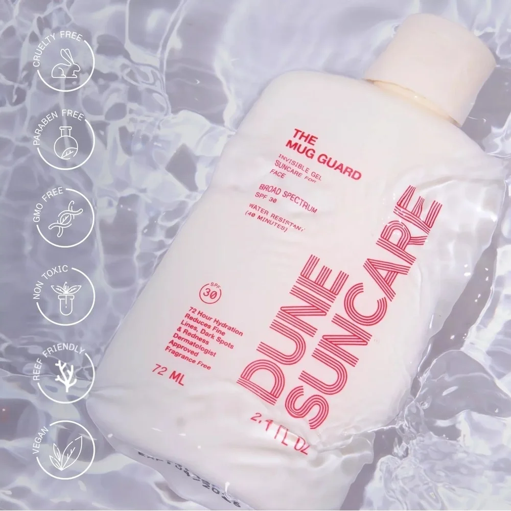 Dune Suncare The Mug Guard Invisible Gel Suncare For Face SPF 30 2.4oz